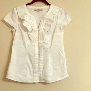 Short sleeve white blouse
